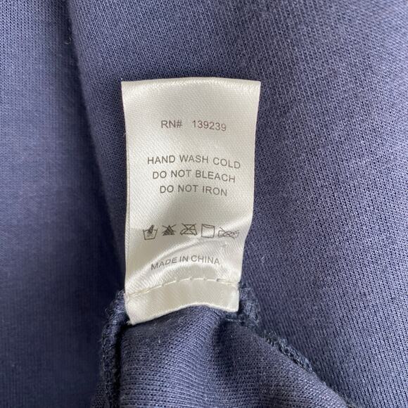 Tuckernuck Charlotte Terry Dress Size Medium Navy Blue Mini Pomander Place *flaw - Picture 15 of 16